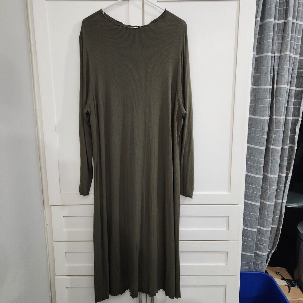 Lane Bryant Green Womens Bodycon Dress Size 22/24 Stretch Midi